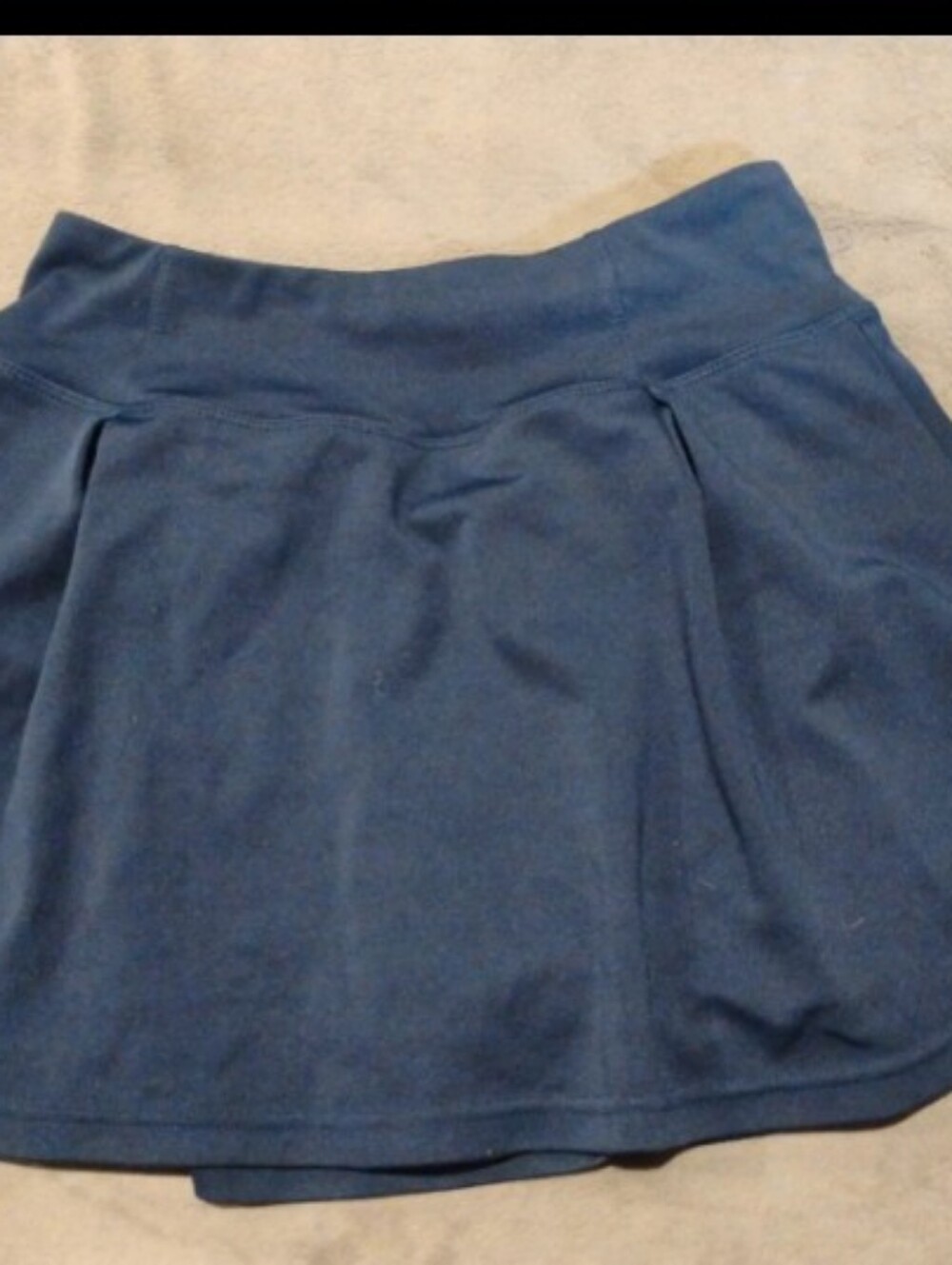 Indero Active Navy Blue Athletic Tennis Skort Gym Skirt with Built-in Shorts - M